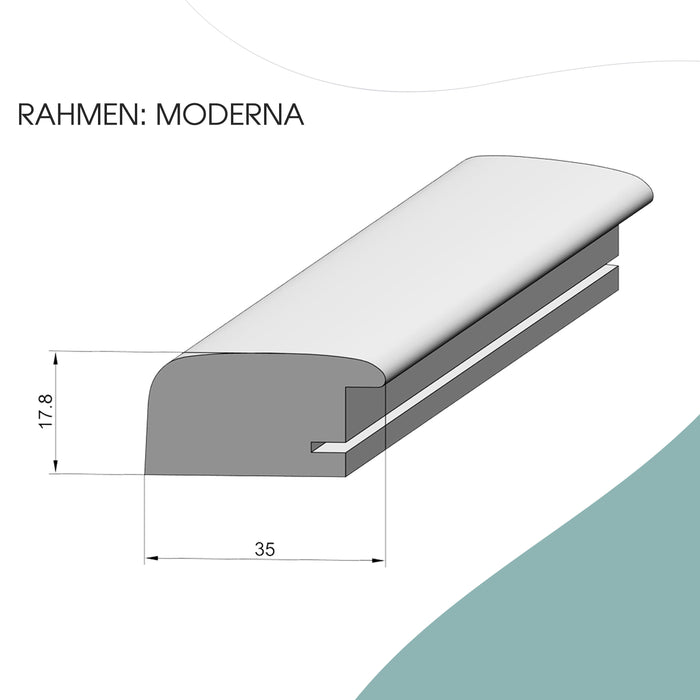 Pixxprint Spiegelrahmen Moderna Farbe: Aluminium gebürtstet | Wandspiegel in 11 Größen Heißer Verkauf