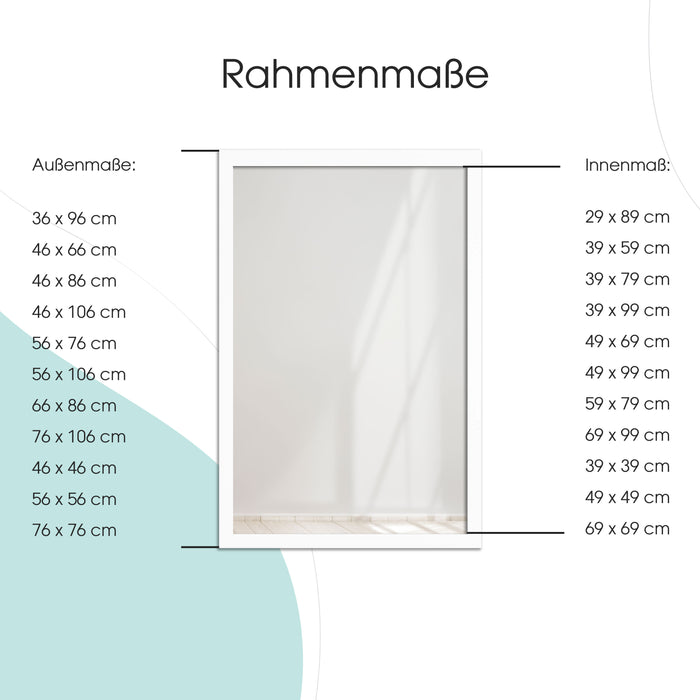 Pixxprint Spiegelrahmen Moderna Farbe: Aluminium gebürtstet | Wandspiegel in 11 Größen Heißer Verkauf
