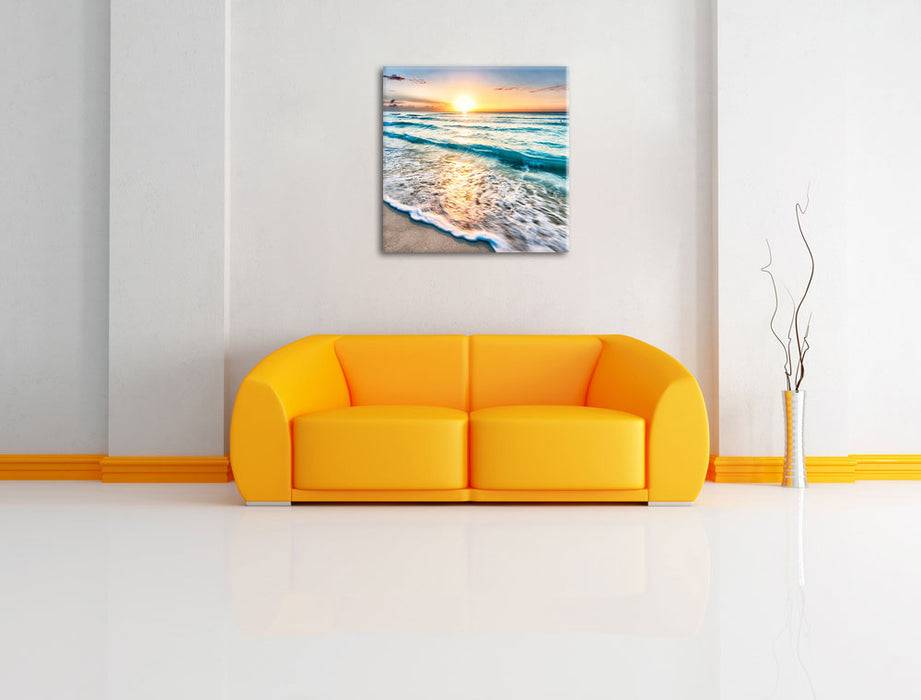 Pixxprint Meer bei Sonnenuntergang, Leinwandbild JETZT KAUFEN