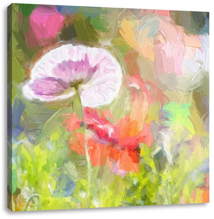 Pixxprint Kalifornischer Mohn im Frühling, Leinwandbild Riesige Rabatte