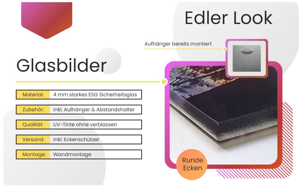 Pixxprint Fische über Korallenriff, Glasbild Cyber Monday