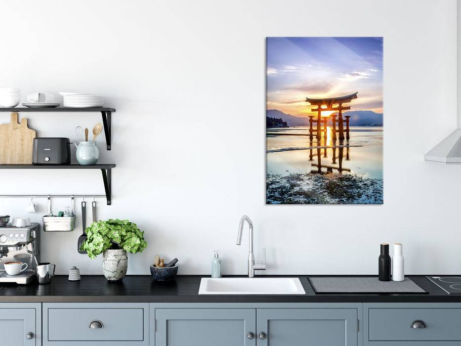 Pixxprint Torii Gate in Miyajima Japan, Glasbild Osterangebot