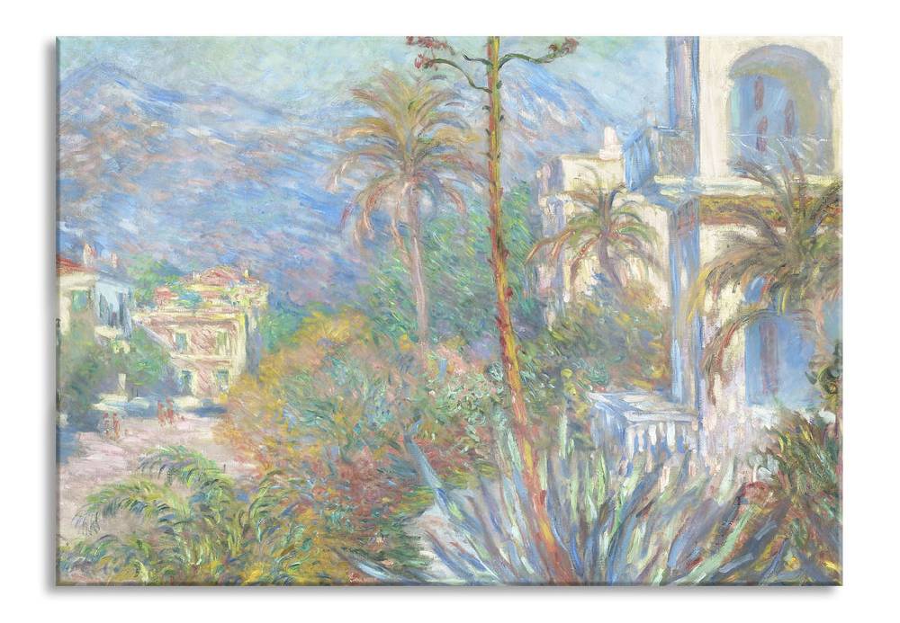 Pixxprint Claude Monet - Villen in Bordighera Impressionismu, Glasbild