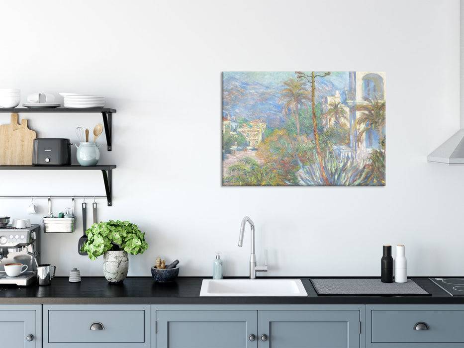 Pixxprint Claude Monet - Villen in Bordighera Impressionismu, Glasbild Online Outlet