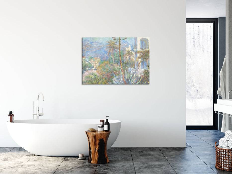 Pixxprint Claude Monet - Villen in Bordighera Impressionismu, Glasbild Online Outlet