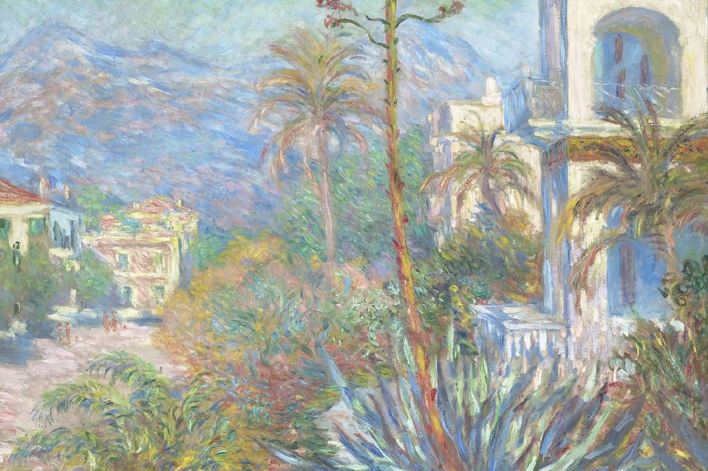 Pixxprint Claude Monet - Villen in Bordighera Impressionismu, Glasbild Online Outlet
