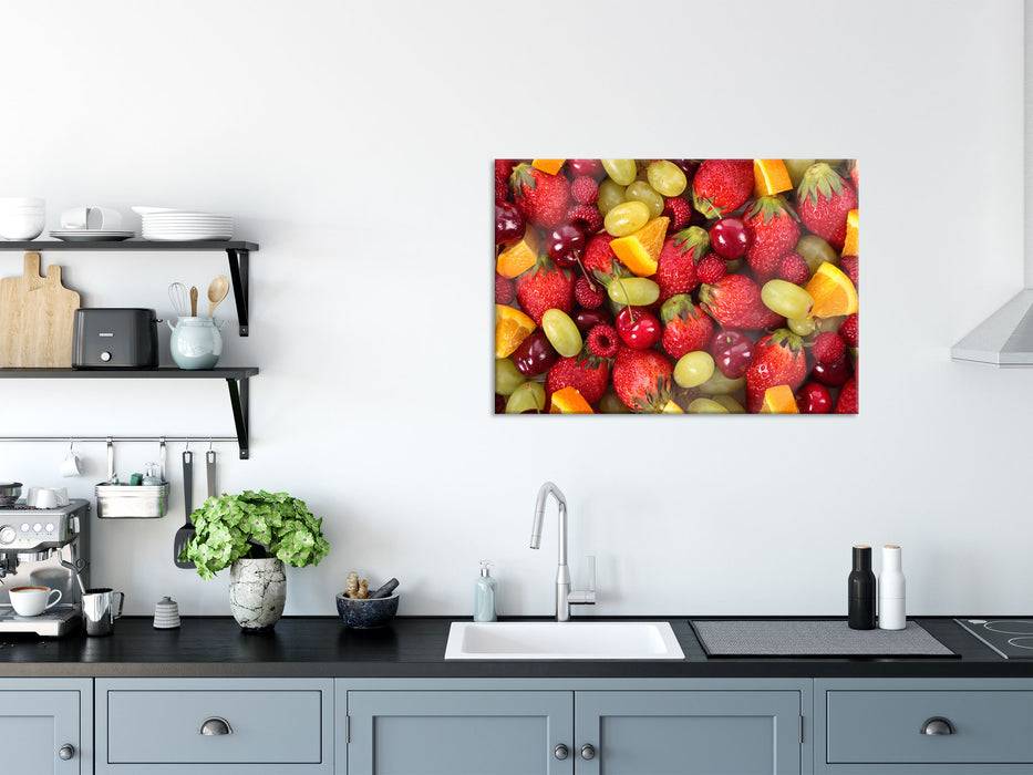Pixxprint Leckere Früchte, Glasbild Große Rabatte