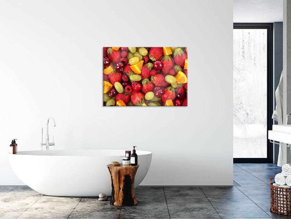 Pixxprint Leckere Früchte, Glasbild Große Rabatte