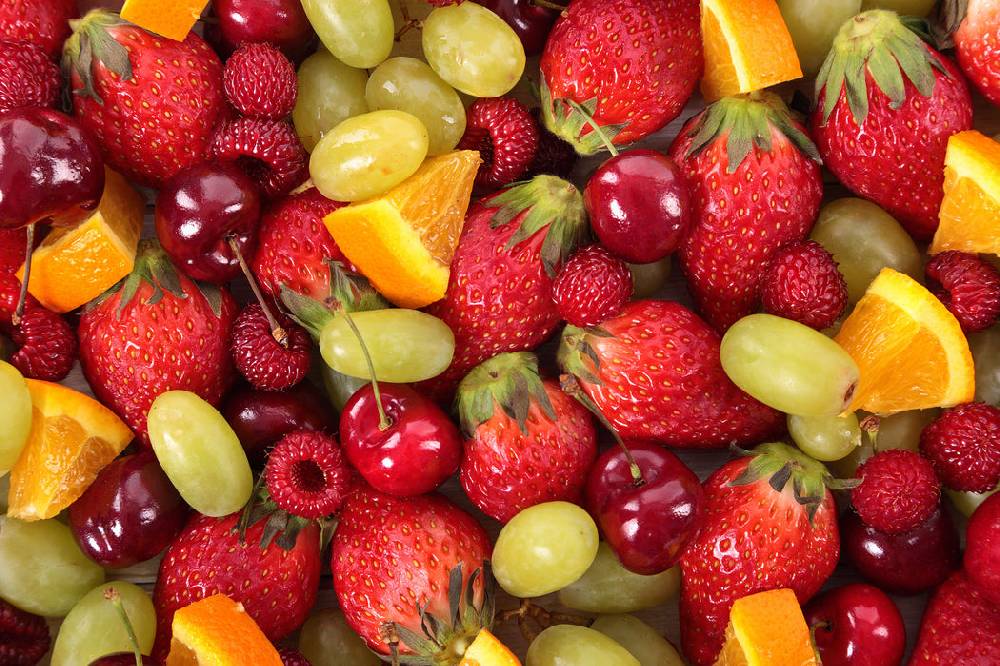 Pixxprint Leckere Früchte, Glasbild Große Rabatte