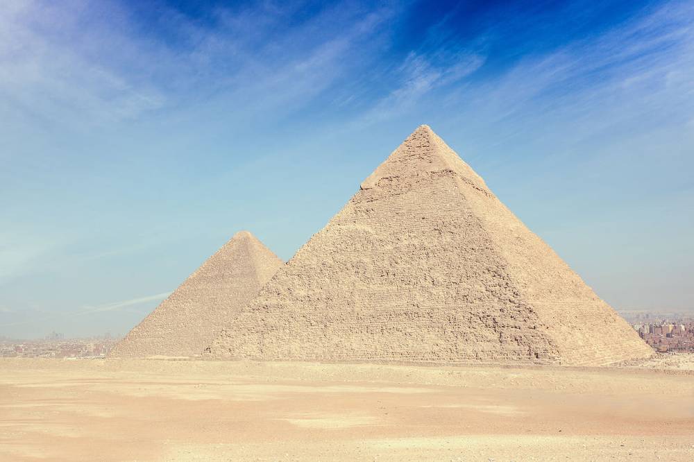 Pixxprint Beeindruckende Pyramiden von Gizeh, Glasbild Kauf eins, bekomm eins gratis