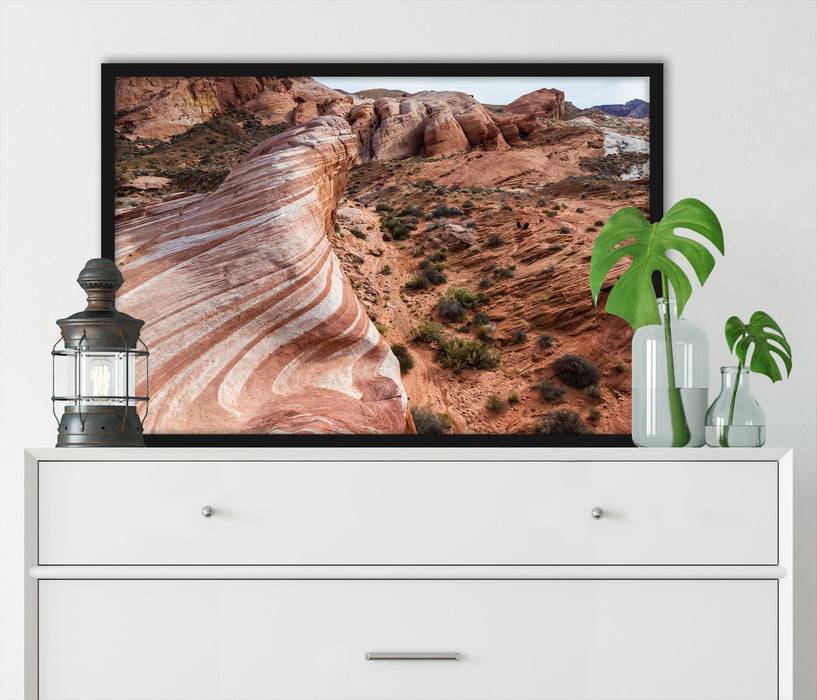 Pixxprint Atemberaubender Grand Canyon, Poster mit Bilderrahmen Fabrikpreis