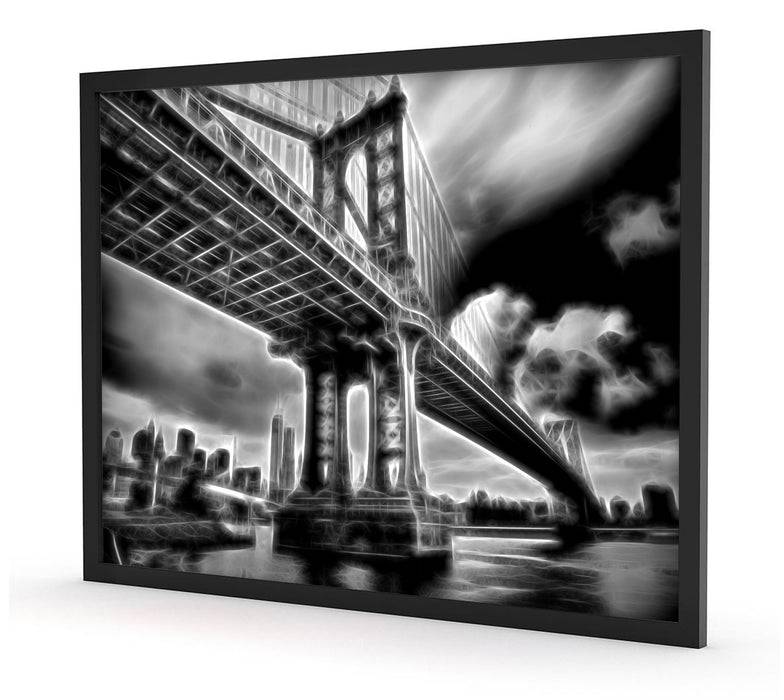 Pixxprint Gewaltige Brücke, Poster mit Bilderrahmen Sonderangebot