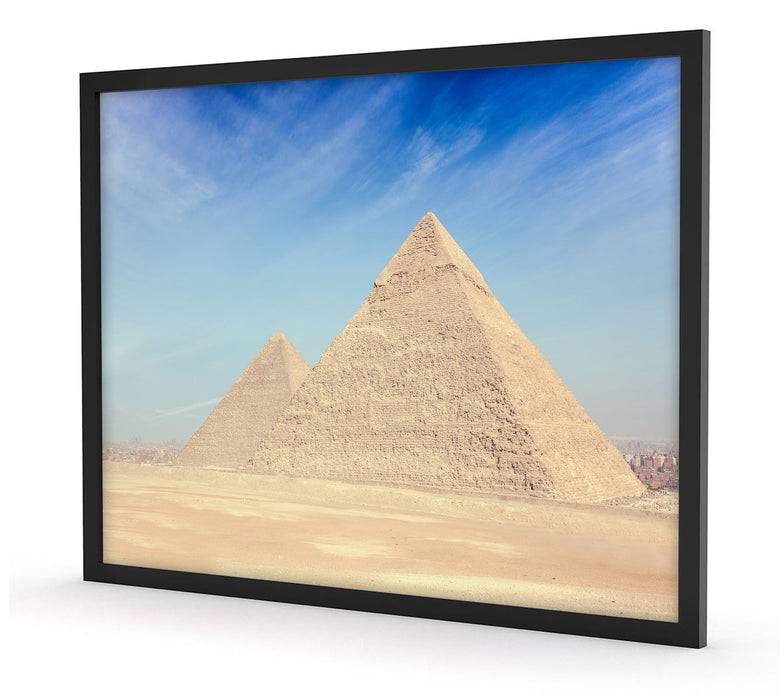 Pixxprint Beeindruckende Pyramiden von Gizeh, Poster mit Bilderrahmen Günstig kaufen