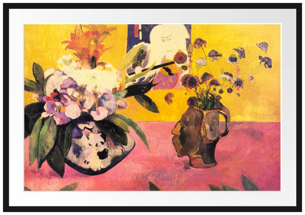 Pixxprint Paul Gauguin - Stillleben mit japanischer Grafik , im Galerie-Passepartout Bilderrahmen Online Shopping