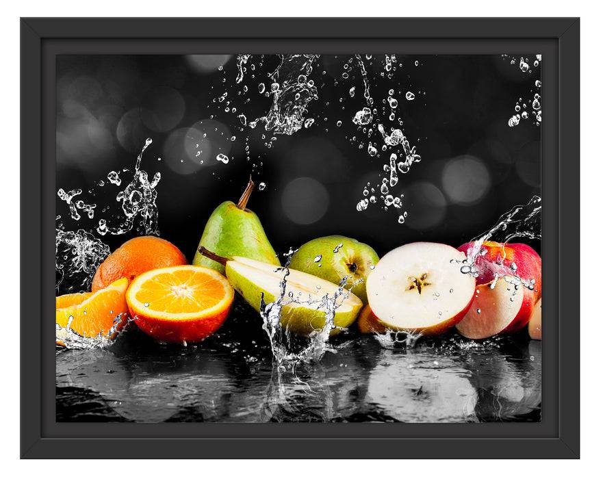 Pixxprint Früchte im Wasser, im Schwebe-Effekt Bilderrahmen 50% Rabatt für begrenzte Zeit