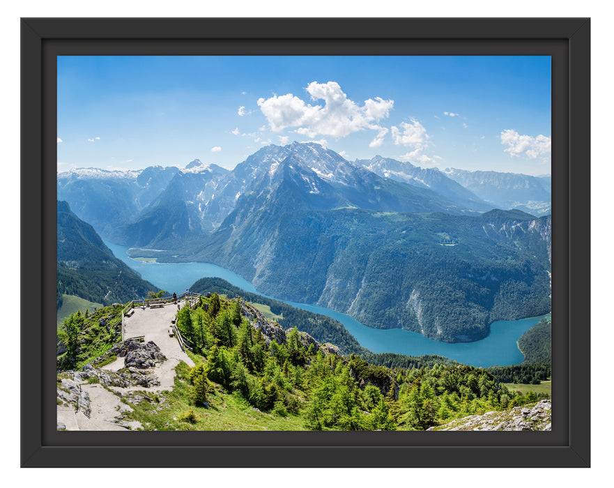 Pixxprint Königssee in Bayern, im Schwebe-Effekt Bilderrahmen Fabrikpreis