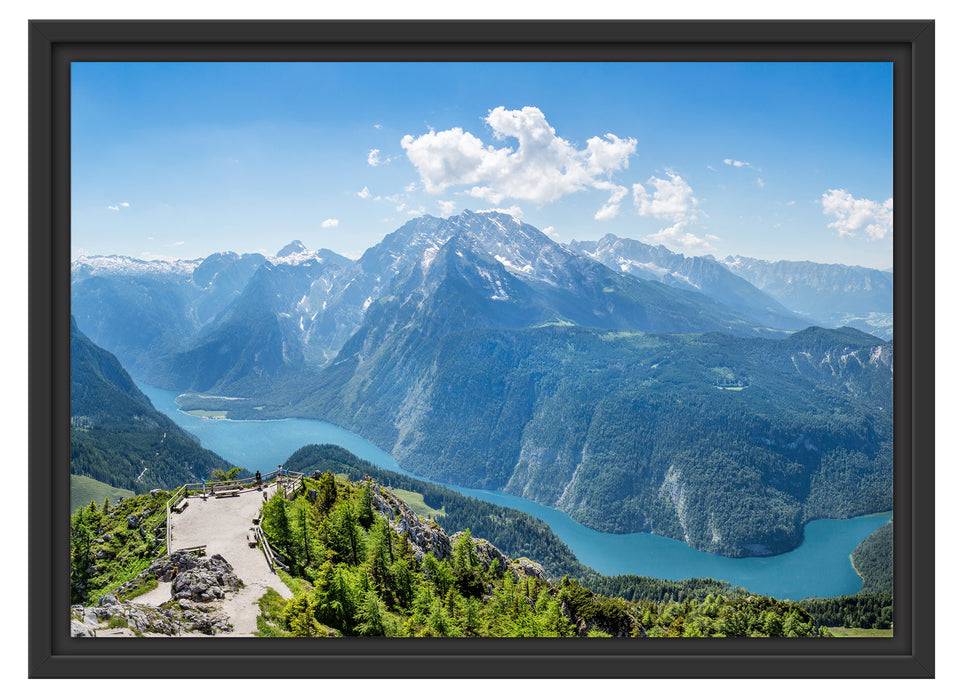 Pixxprint Königssee in Bayern, im Schwebe-Effekt Bilderrahmen Fabrikpreis