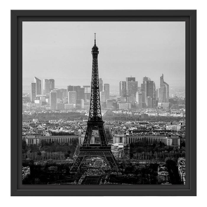 Pixxprint Panorama Eiffelturm bei Sonnenuntergang, Monochrome, im Schwebe-Effekt Bilderrahmen Muttertagsangebot