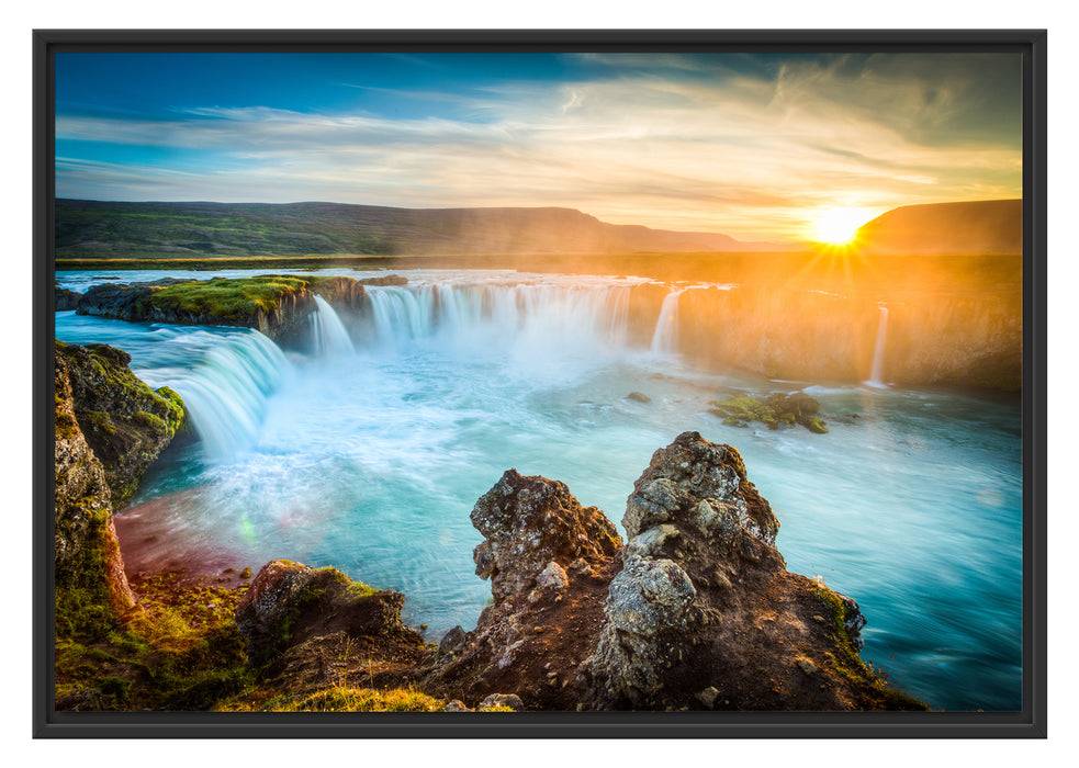 Pixxprint Wasserfall, im Schwebe-Effekt Bilderrahmen