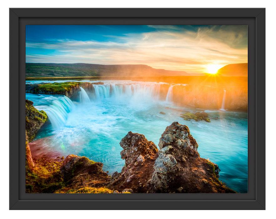 Pixxprint Wasserfall, im Schwebe-Effekt Bilderrahmen Zeitlich begrenztes Angebot