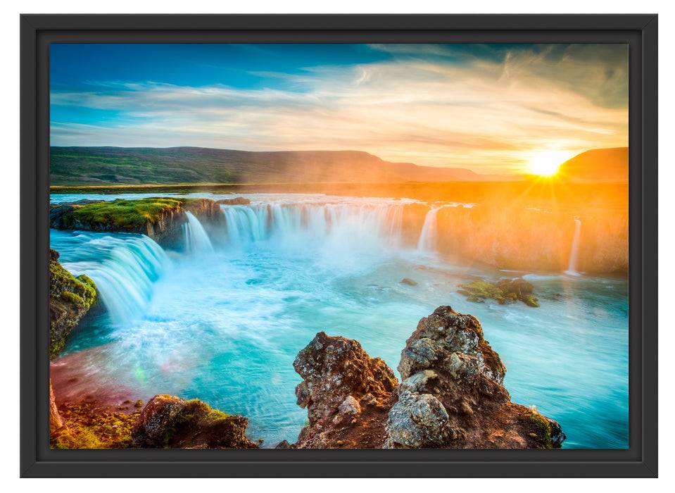 Pixxprint Wasserfall, im Schwebe-Effekt Bilderrahmen Zeitlich begrenztes Angebot