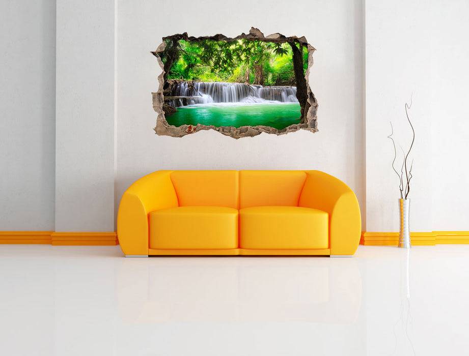 Pixxprint Kleiner Wasserfall im Dschungel, 3D Wandtattoo Neuheiten