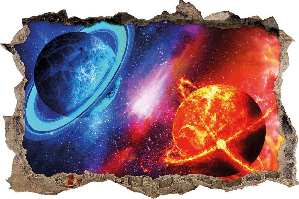 Pixxprint Ausgleich im Weltall, 3D Wandtattoo Sonderangebote