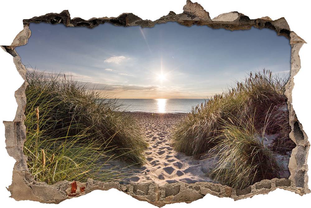 Pixxprint der Weg ins Meer, 3D Wandtattoo Riesige Ersparnisse