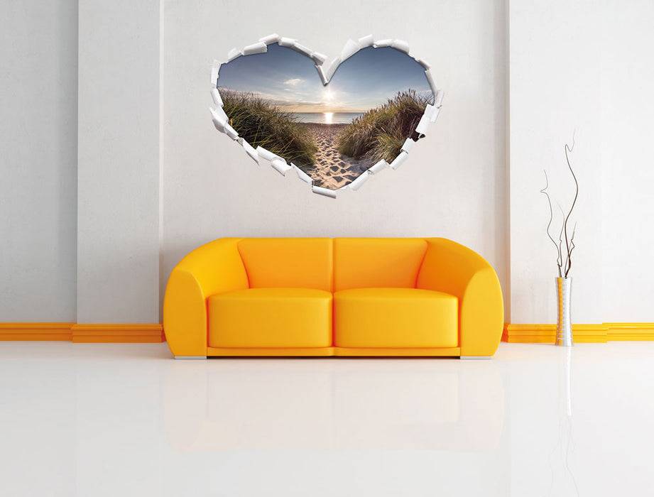 Pixxprint der Weg ins Meer, 3D Wandtattoo Riesige Ersparnisse