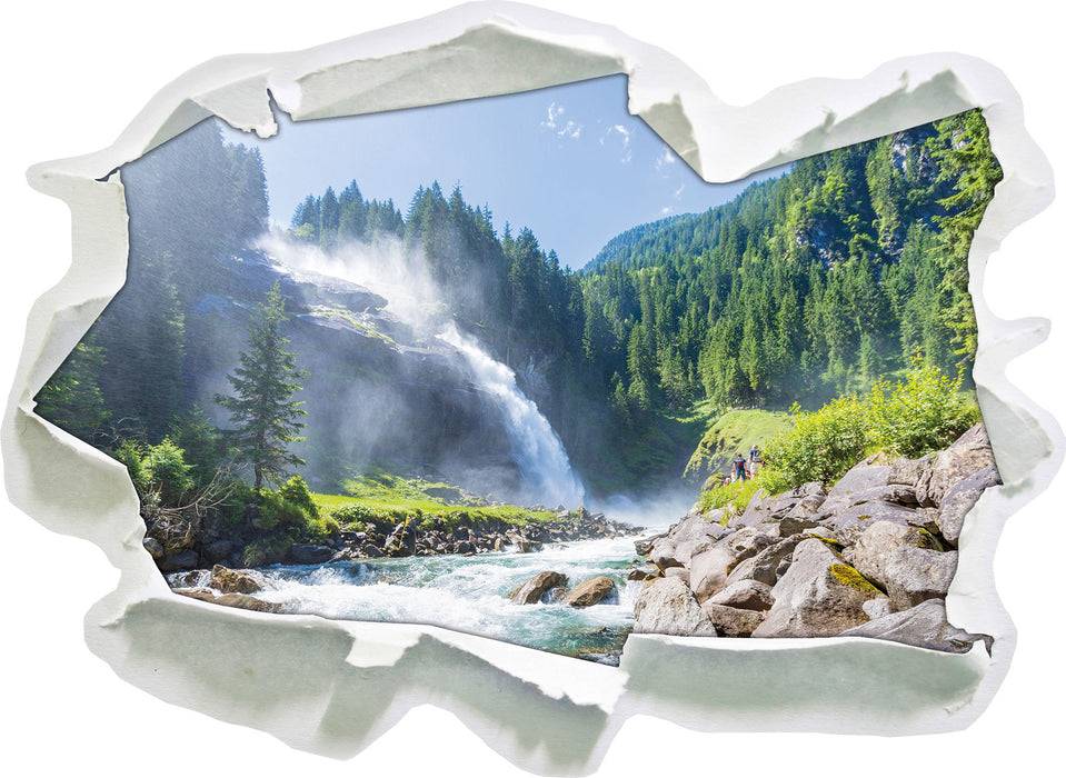 Pixxprint Wasserfälle Nationalpark Salzburg, 3D Wandtattoo VIP-Rabatte