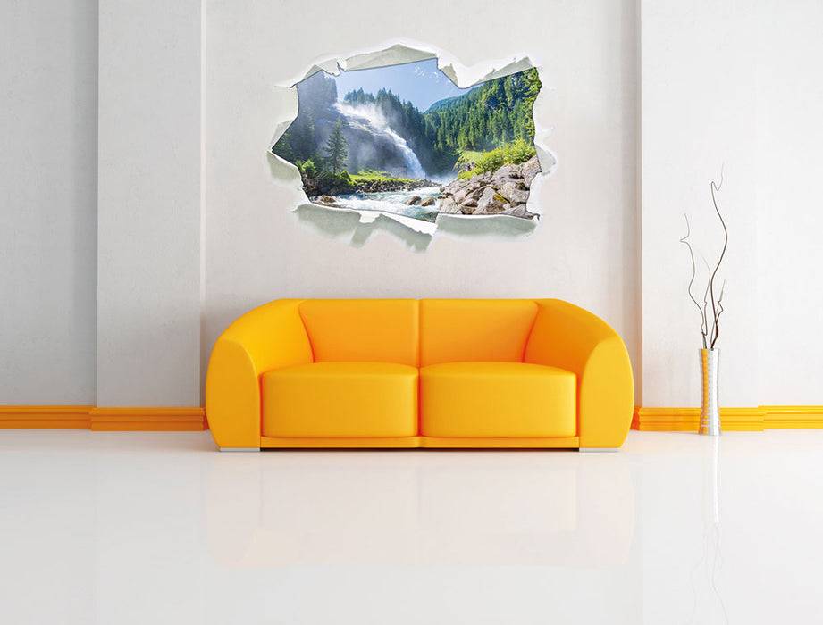 Pixxprint Wasserfälle Nationalpark Salzburg, 3D Wandtattoo VIP-Rabatte