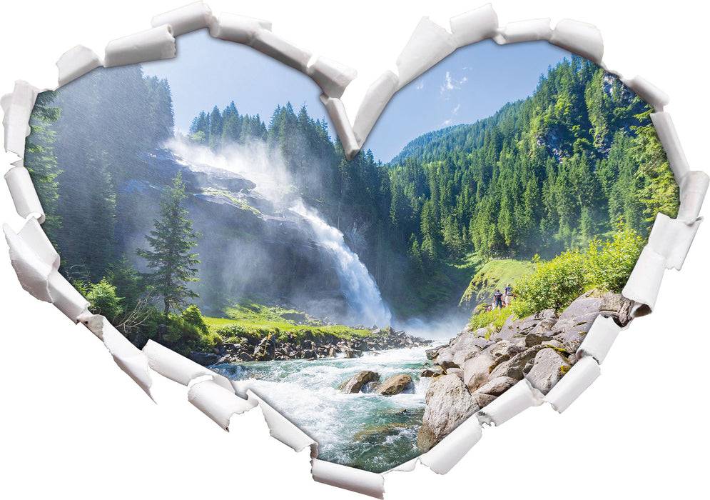 Pixxprint Wasserfälle Nationalpark Salzburg, 3D Wandtattoo VIP-Rabatte
