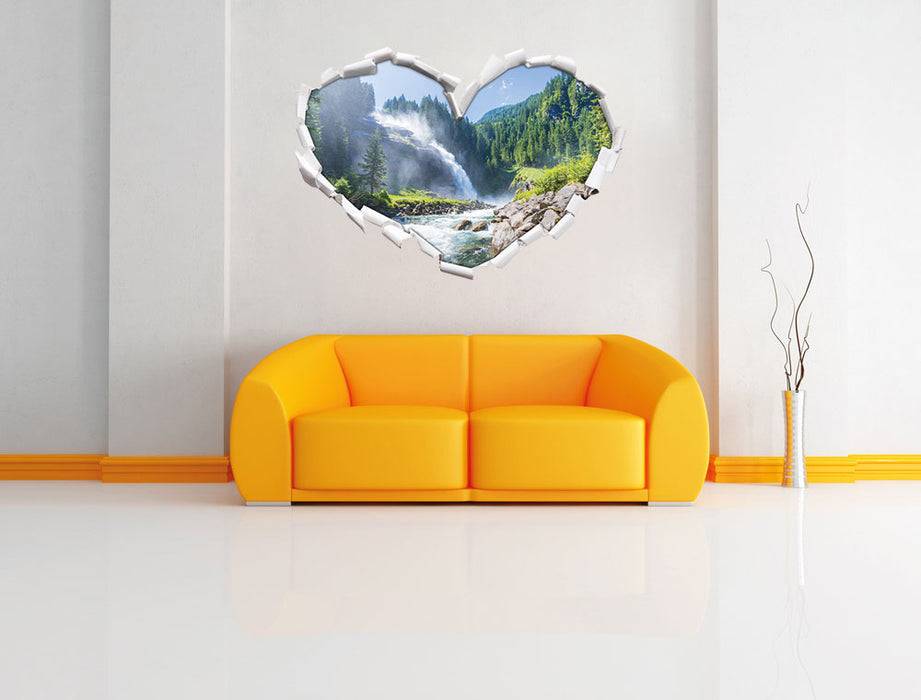 Pixxprint Wasserfälle Nationalpark Salzburg, 3D Wandtattoo VIP-Rabatte