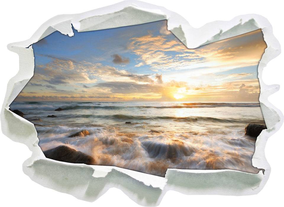 Pixxprint Sonnenuntergang am Meer, 3D Wandtattoo Tiefpreis