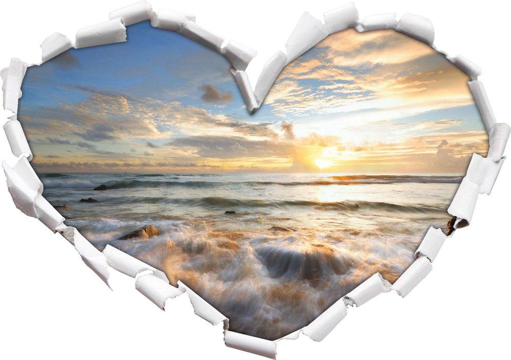 Pixxprint Sonnenuntergang am Meer, 3D Wandtattoo Tiefpreis