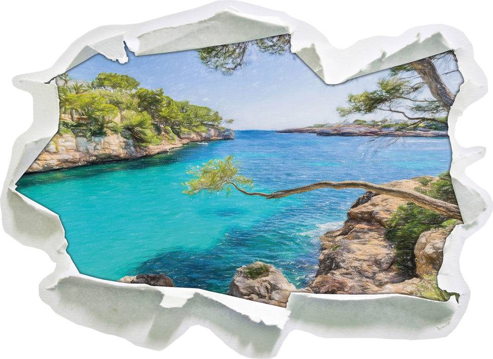 Pixxprint Mallorca Bay Cove, 3D Wandtattoo Bis zu 50% Rabatt