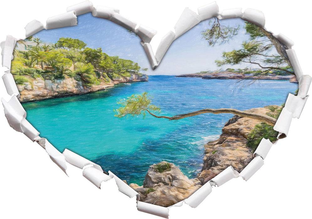 Pixxprint Mallorca Bay Cove, 3D Wandtattoo Bis zu 50% Rabatt