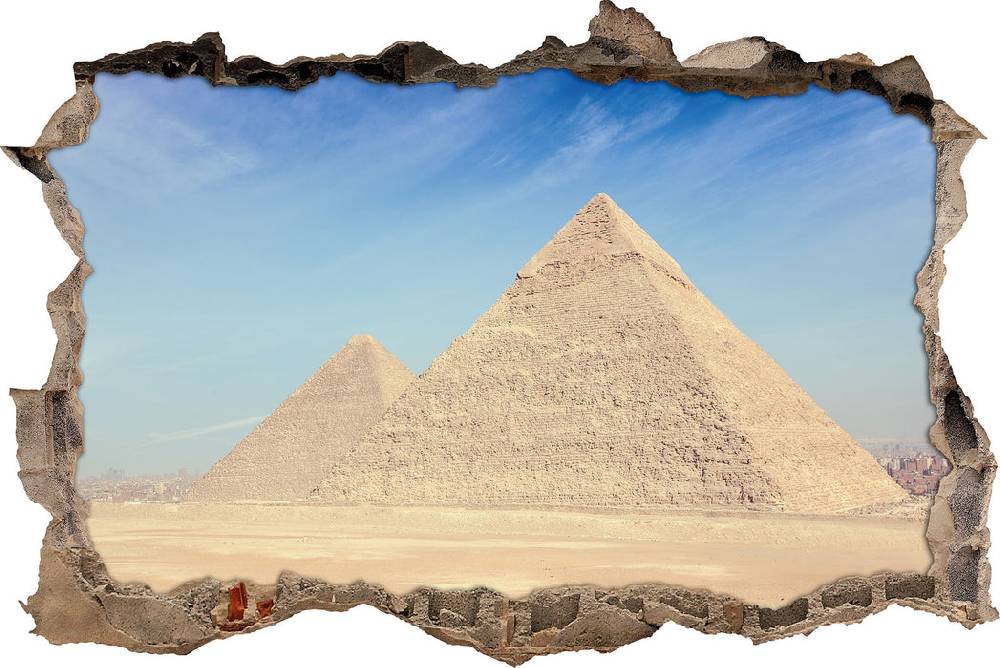 Pixxprint Beeindruckende Pyramiden von Gizeh, 3D Wandtattoo