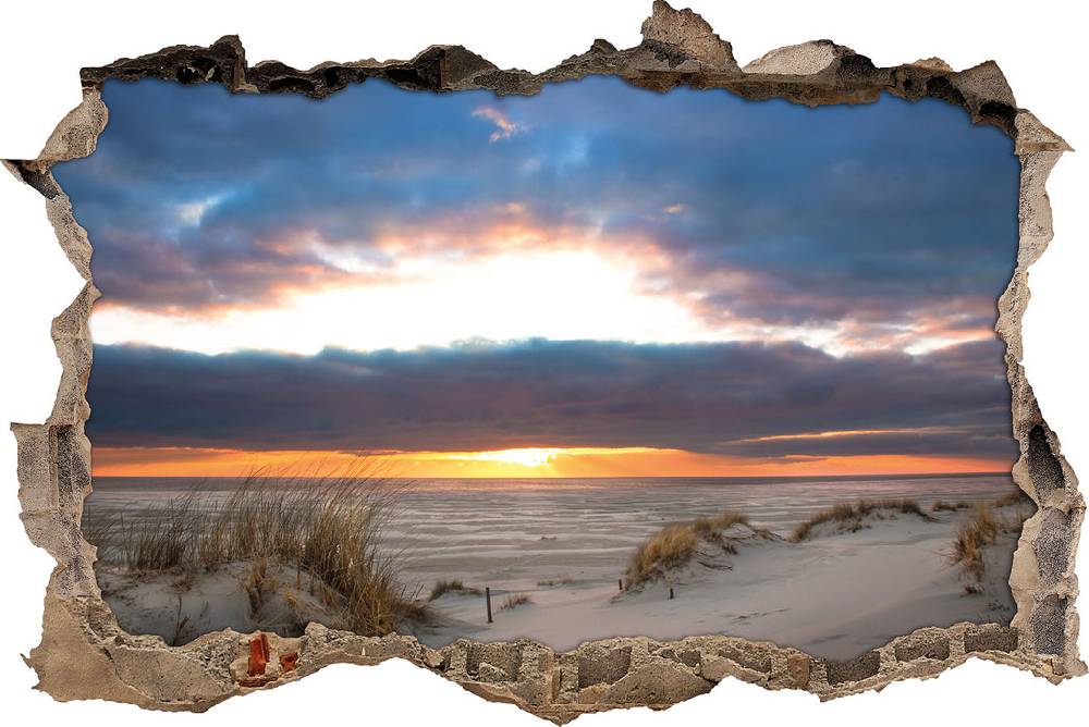 Pixxprint Sanddüne an der Nordsee, 3D Wandtattoo
