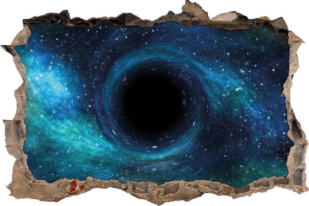 Pixxprint Schwarzes Loch im Weltall, 3D Wandtattoo