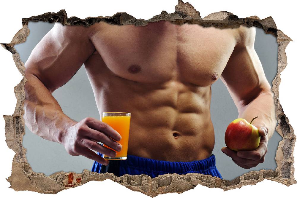 Pixxprint Trainierter Oberkörper Bodybuilder, 3D Wandtattoo Online