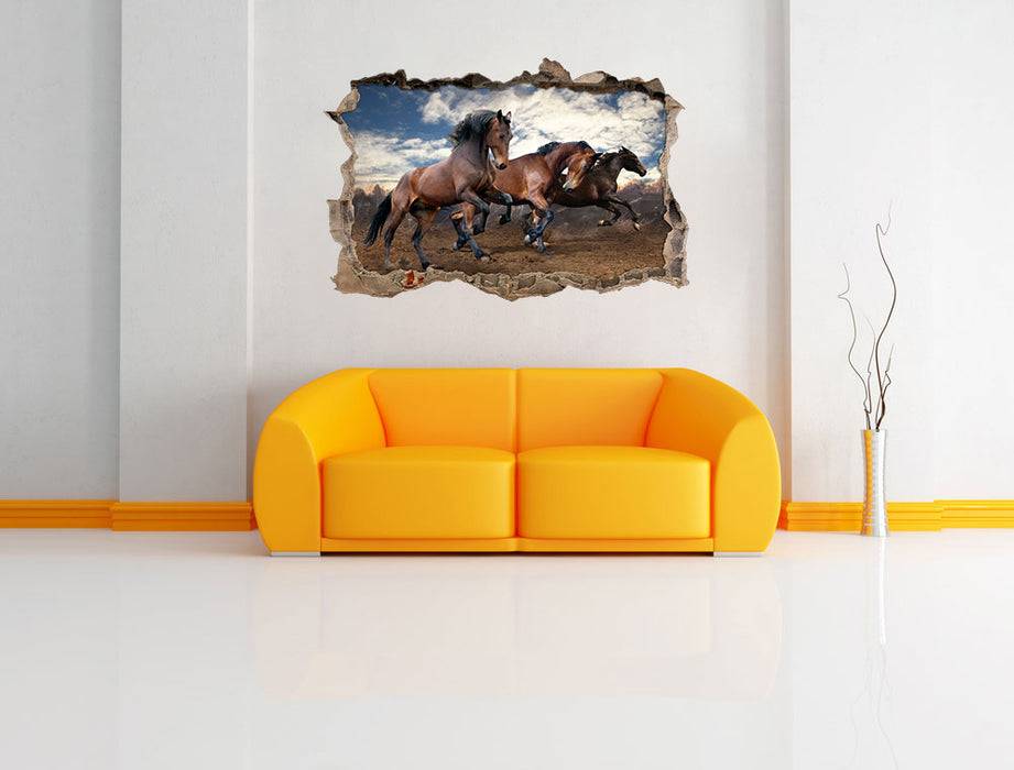 Pixxprint Wilde freie Pferde, 3D Wandtattoo Outlet
