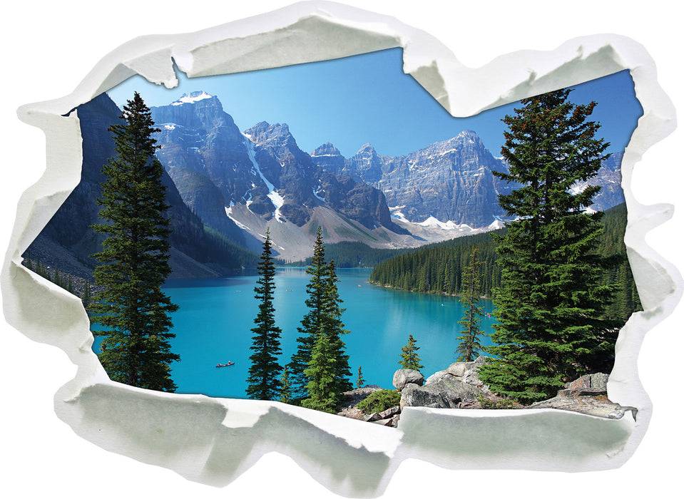 Pixxprint Moraine Lake kanadische Berge, 3D Wandtattoo Angebote