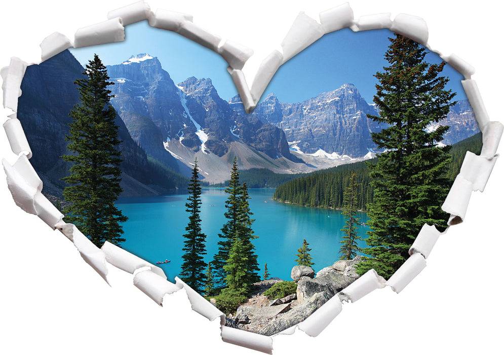 Pixxprint Moraine Lake kanadische Berge, 3D Wandtattoo Angebote