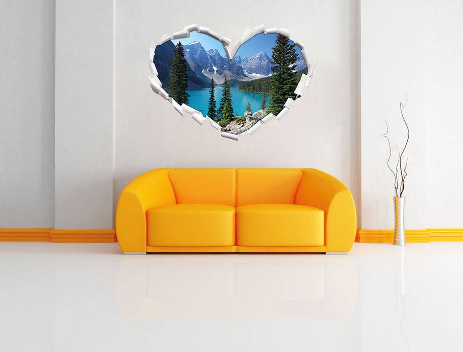 Pixxprint Moraine Lake kanadische Berge, 3D Wandtattoo Angebote