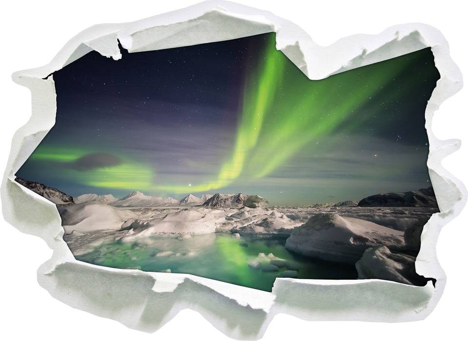 Pixxprint gewaltiges Polarlicht, 3D Wandtattoo im Angebot