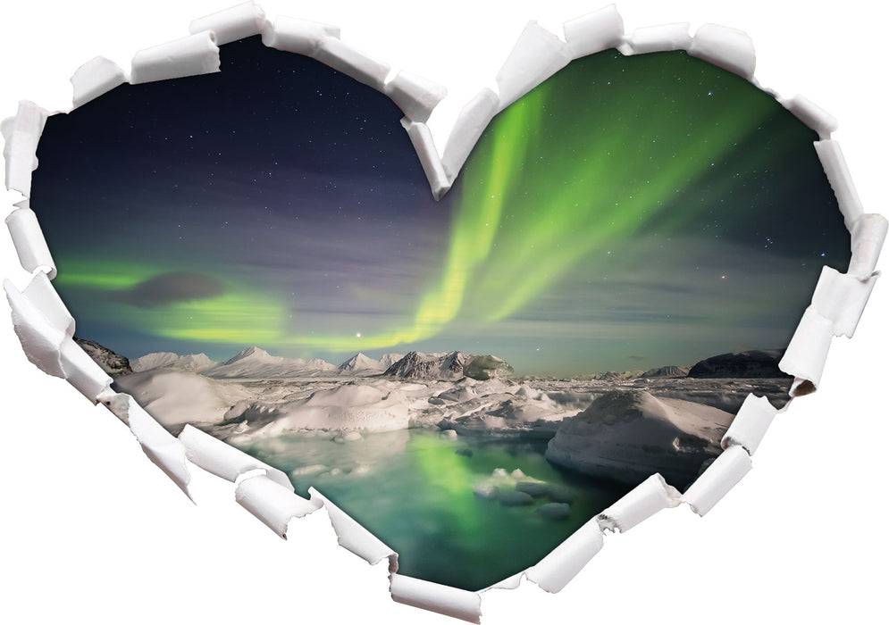 Pixxprint gewaltiges Polarlicht, 3D Wandtattoo im Angebot