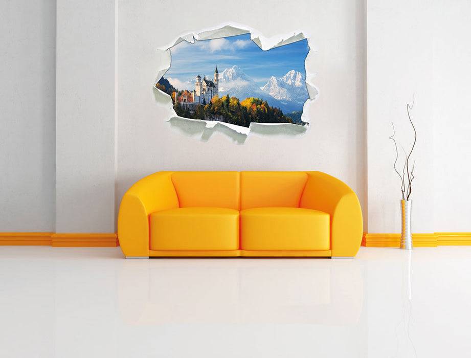 Pixxprint Schloss Neuschwanstein Herbst, 3D Wandtattoo Fabrikverkauf