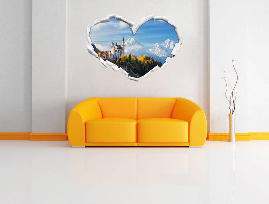 Pixxprint Schloss Neuschwanstein Herbst, 3D Wandtattoo Fabrikverkauf