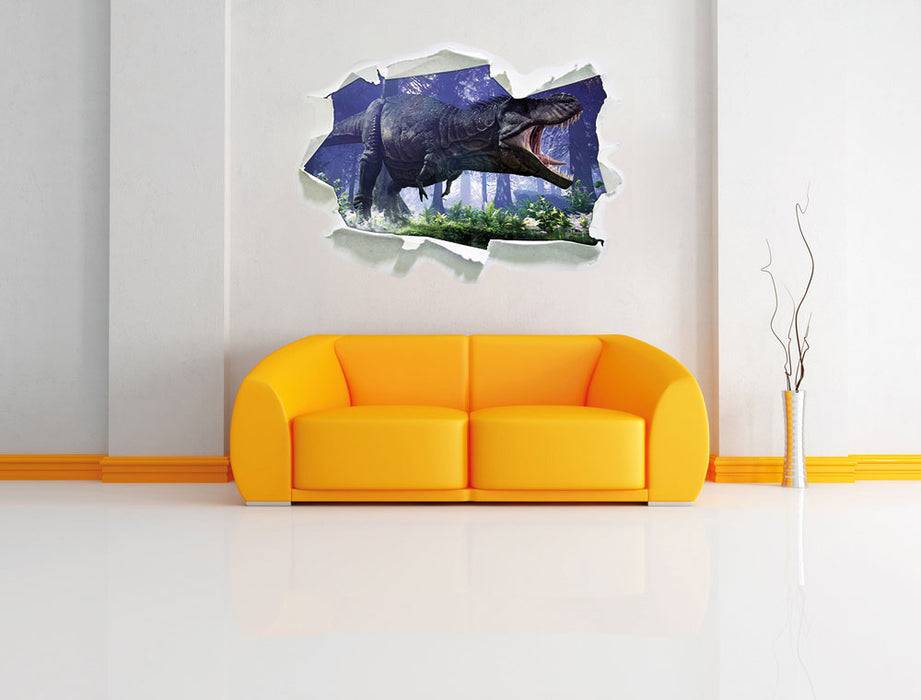 Pixxprint T-Rex Dinosaurier im Wald, 3D Wandtattoo Blitzverkäufe
